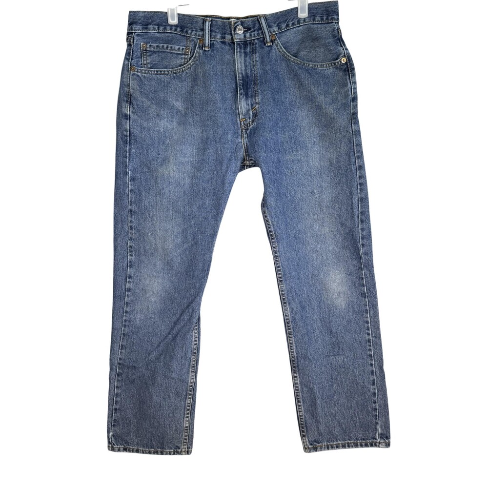 Levis 505 Jeans Mens 34x30 Blue Denim Straight Fit Medium Wash Classic Pants